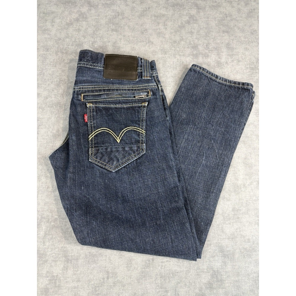 Levi's 511 Skinny Jeans Men's 30x30 Premium Black Label Zip Pocket Dark Wash